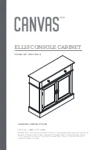 CANVAC ELLIS CONSOLE CABINET 168-0010-8 Assembly Instructions Manual предпросмотр