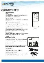 Предварительный просмотр 8 страницы CANVAC Q AIR CPF4360S User Manual