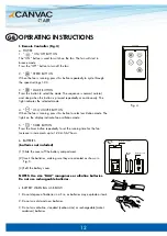 Предварительный просмотр 12 страницы CANVAC Q AIR CPF4360S User Manual