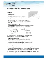 Предварительный просмотр 8 страницы CANVAC Q CLEAN 250 User Manual