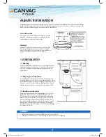 Preview for 4 page of CANVAC QCLEAN C130 User Manual