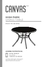 Предварительный просмотр 1 страницы Canvas HIGH PARK 088-0098-0 Assembly Instructions Manual