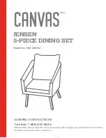 Preview for 1 page of Canvas JENSEN 5-PIECE DINING SET Assembly Instructions Manual