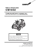 CanyCom CM1802 Operator'S Manual preview