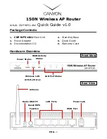 Preview for 1 page of Canyon 150N Quick Manual