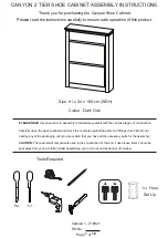 Canyon 2 TIER SHOE CABINET Assembly Instructions Manual preview