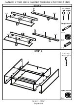 Предварительный просмотр 9 страницы Canyon 2 TIER SHOE CABINET Assembly Instructions Manual