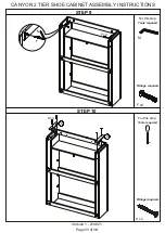 Предварительный просмотр 11 страницы Canyon 2 TIER SHOE CABINET Assembly Instructions Manual