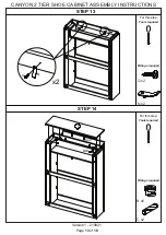 Предварительный просмотр 13 страницы Canyon 2 TIER SHOE CABINET Assembly Instructions Manual