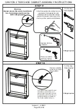 Предварительный просмотр 15 страницы Canyon 2 TIER SHOE CABINET Assembly Instructions Manual