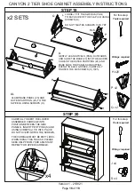 Предварительный просмотр 16 страницы Canyon 2 TIER SHOE CABINET Assembly Instructions Manual