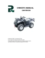 Preview for 1 page of Canyon 250 Owner'S Manual