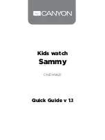 Предварительный просмотр 1 страницы Canyon Sammy CNE-KW21 Quick Manual