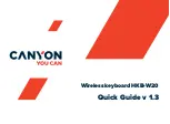 Canyon Velvet Tread HKB-W20 Quick Start Manual preview