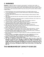 Preview for 4 page of Cap Strength FM-CB8000F Owner'S Manual