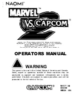 Capcom Naomi MARVEL VS.  2 Operator'S Manual preview
