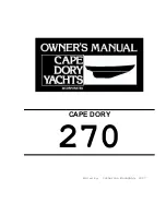 Preview for 1 page of Cape Dory 270 Owner'S Manual