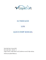 Preview for 1 page of Cape Soft Time Clocks 3370 Quick Start Manual