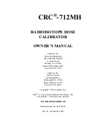 Capintec CRC-712MH Owner'S Manual предпросмотр