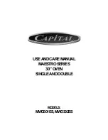 Capital MAESTRO MWO301ES Use And Care Manual preview