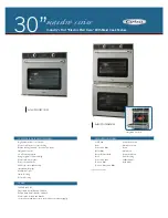 Preview for 1 page of Capital Maestro Series MWOV301ES Specifications