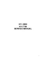 Предварительный просмотр 1 страницы CAPITOL HY- 6900 Service Manual