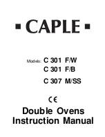 Preview for 1 page of Caple C 301 F/B Instruction Manual