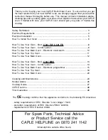 Preview for 2 page of Caple C 301 F/B Instruction Manual