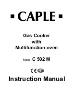 Caple C 502 M Instruction Manual preview