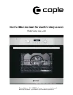 Preview for 1 page of Caple C2216SS Instruction Manual