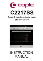 Preview for 1 page of Caple C2217SS Instruction Manual