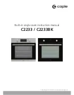 Preview for 1 page of Caple C2233 Instruction Manual