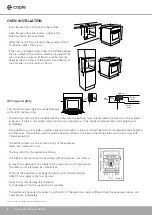 Preview for 8 page of Caple C2236 Instruction Manual