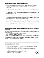 Preview for 3 page of Caple C240SS Instructions For Use Manual