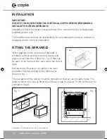 Preview for 12 page of Caple C2901 Instruction Manual