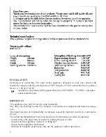 Preview for 4 page of Caple C291MSS Instructions For Use, Maintenance And Installation Manual