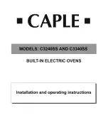 Preview for 1 page of Caple C3240SS Installation And Operating Instructions Manual