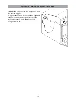 Preview for 24 page of Caple C3240SS Installation And Operating Instructions Manual