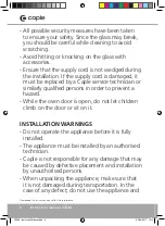 Preview for 6 page of Caple C3248 Instruction Manual