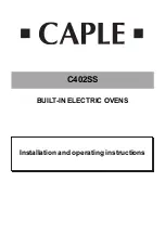 Caple C402SS Installation And Operating Instructions Manual preview