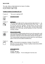 Preview for 7 page of Caple C402SS Installation And Operating Instructions Manual