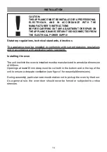 Preview for 14 page of Caple C402SS Installation And Operating Instructions Manual