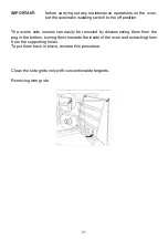 Preview for 21 page of Caple C402SS Installation And Operating Instructions Manual