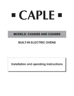 Preview for 1 page of Caple C4240SS Installation And Operating Instructions Manual