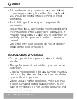 Preview for 6 page of Caple C4245 Instruction Manual