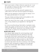 Preview for 8 page of Caple C4245 Instruction Manual