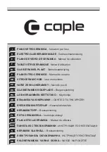 Caple C812C User Instructions preview