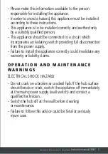 Preview for 5 page of Caple C892C Warranty Certificate/Instruction Manual