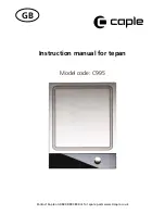 Предварительный просмотр 1 страницы Caple C995 Instruction Manual