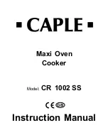 Caple CR 1002 SS Instruction Manual preview